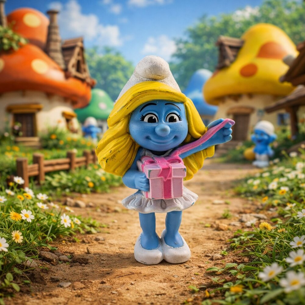 Smurfette McDonald’s 2013 Figure – Peyo Smurfs Toy with Gift